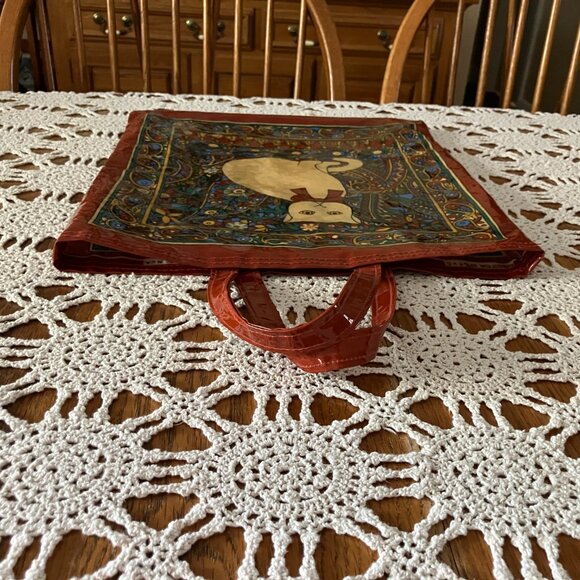 Vtg Ulster National Trust for Scotland Pat Albeck Cat on Paisley Shaw Tote Bag - Picture 14 of 15